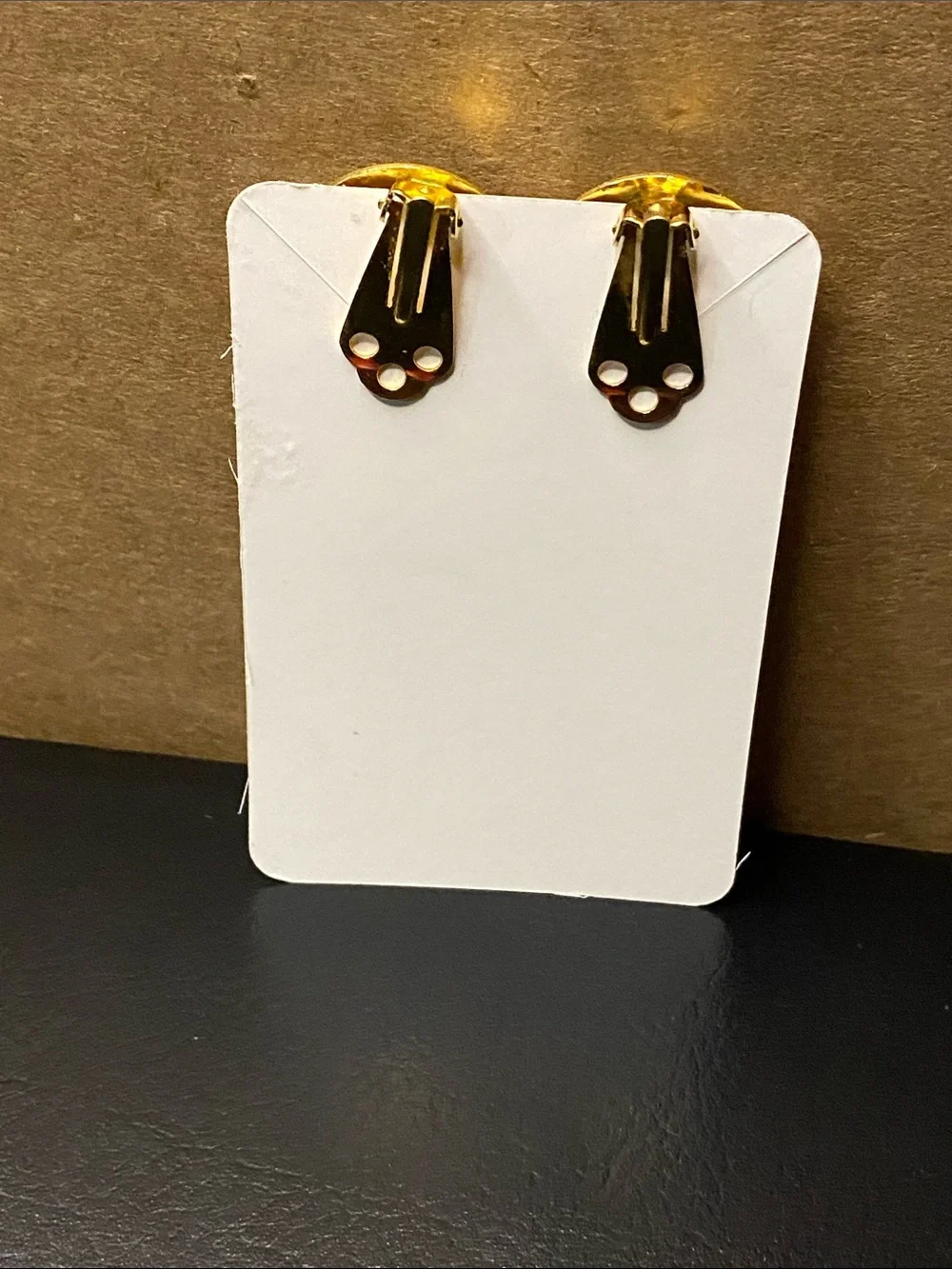Floral Enamel Vintage Clip-On Earrings in Red and Multicolor
